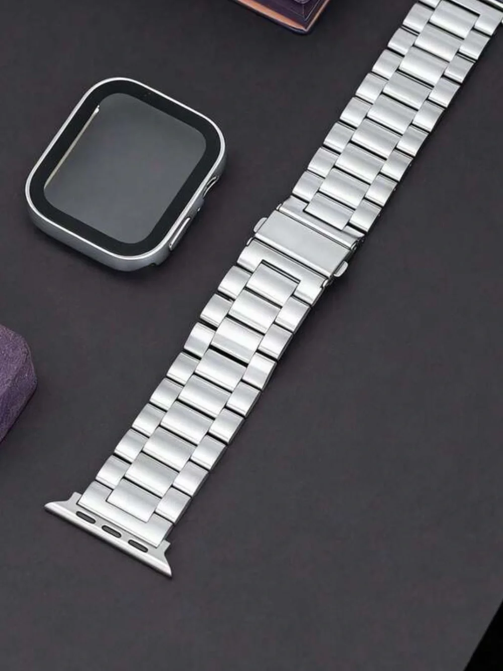 Silver Stainless Steel Link Band for Smartwatch